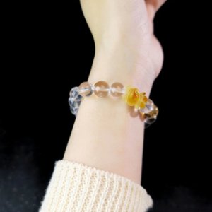 子供用手串白水晶+黄塔金