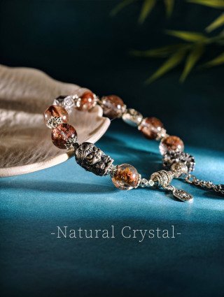 ザキラム女財神赤幽霊手串