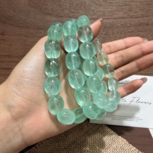 素串福祉精品ミントマンボ色莹石糖豆手串