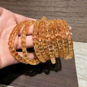 精品ブラジル黄刻面手串