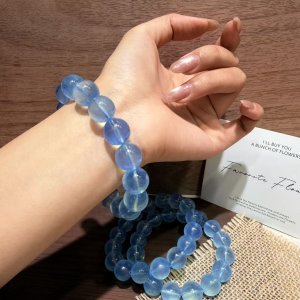素串精品海藍宝ブレスレット